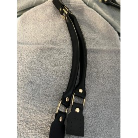 2 ADET KADIN ÇANTA KULPU DERİ siyah ÇANTA ASKISI 44 cm